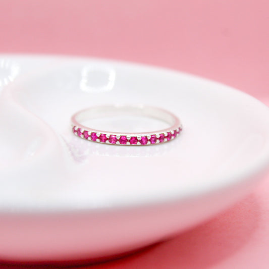 ANILLO CHURUMBELA ZIRCONIAS ROSAS .925