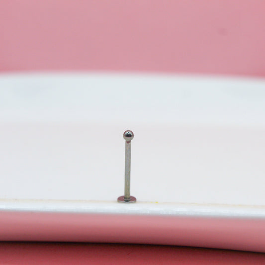 LABRET PLATEADO BOLA CHICA 316L