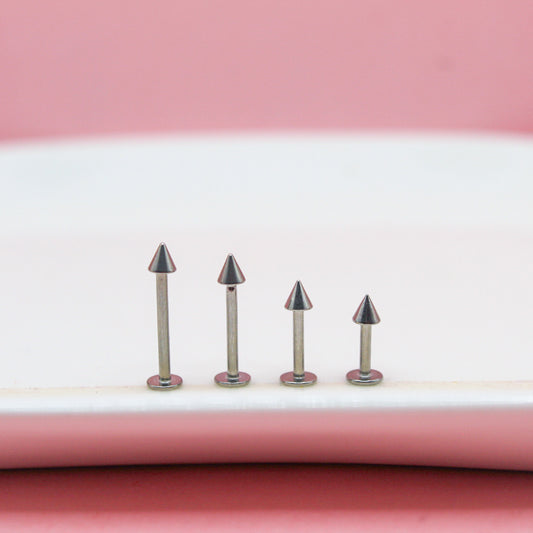 LABRET PLATEADO PICO MEDIANO 316L