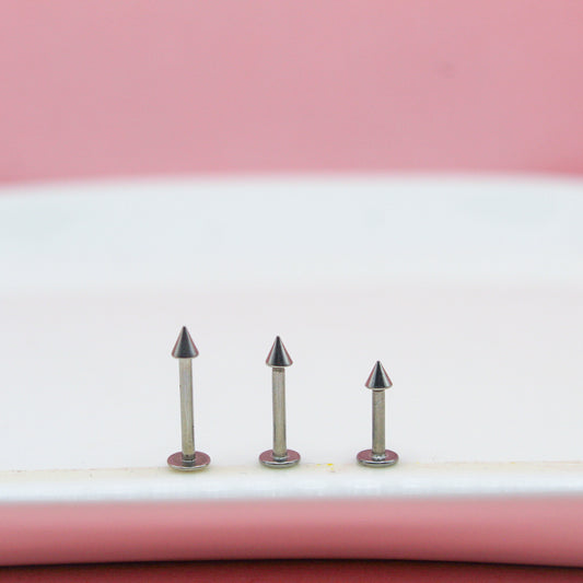 LABRET PLATEADO PICO CHICO 316L