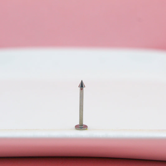 LABRET PLATEADO PICO EXTRA CHICO 316L