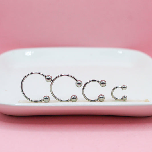 SEPTUM PLATEADO BOLA GRANDE 316L