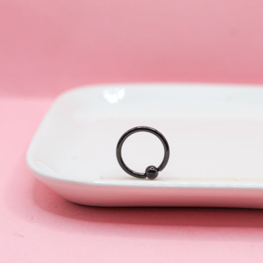 ARGOLLA NEGRA BOLA GRANDE 316L