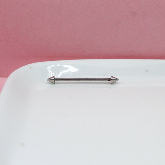PIERCING PLATEADO RECTO PICO GRANDE 316L