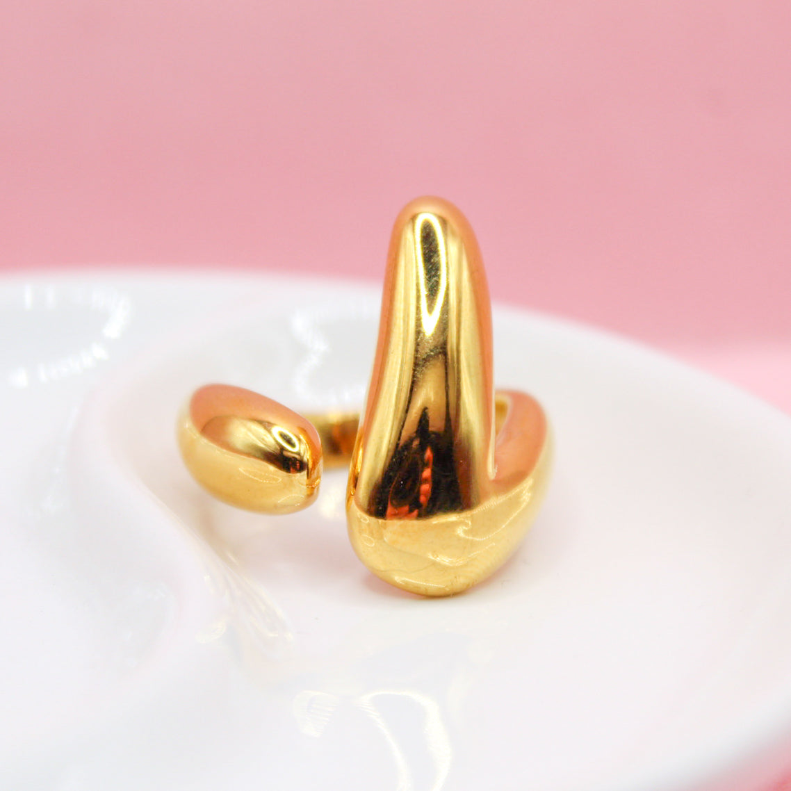 ANILLO TIPO GOTA CHUNKY LISO