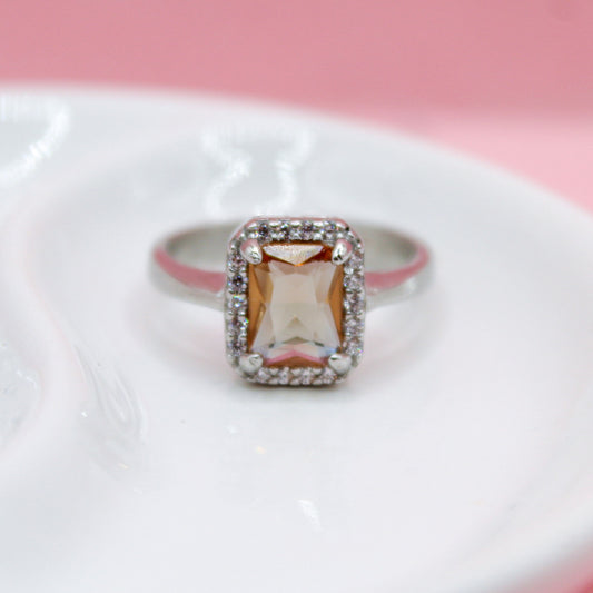 ANILLO SULTANITA CUADRADA PLATA ITALIANA .925