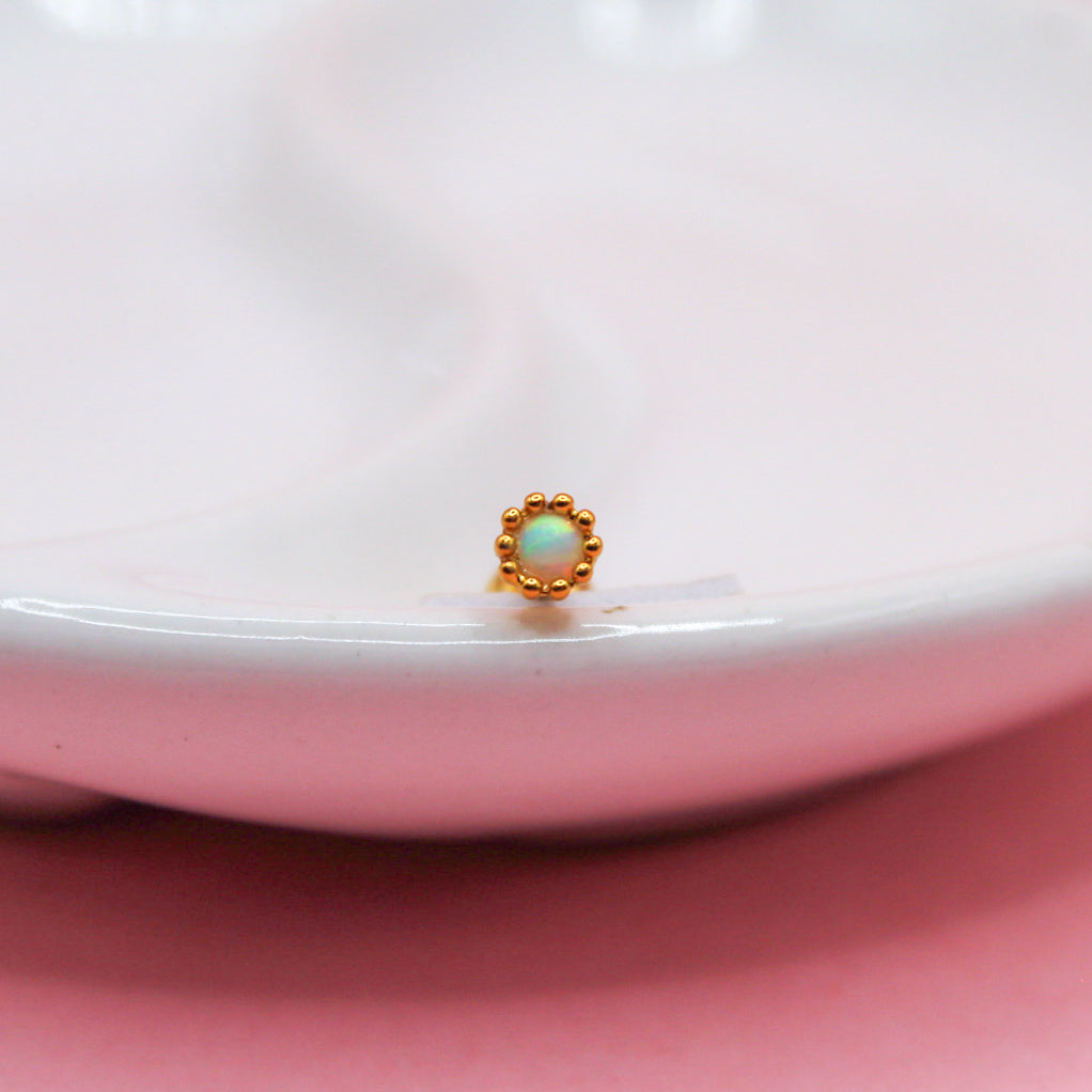 ÓPALO BICELADO CON BOLITAS 316L