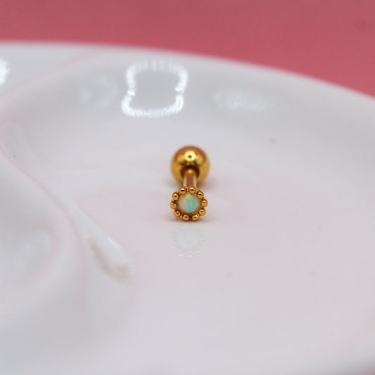 ÓPALO BICELADO CON BOLITAS 316L