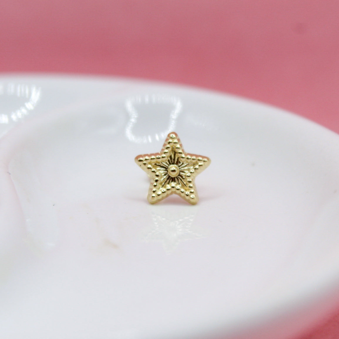 ESTRELLA DIAMANTADA CON BOLITAS 10K