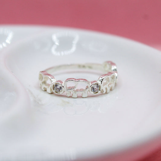 ANILLO ELEFANTES SILUETA  .925