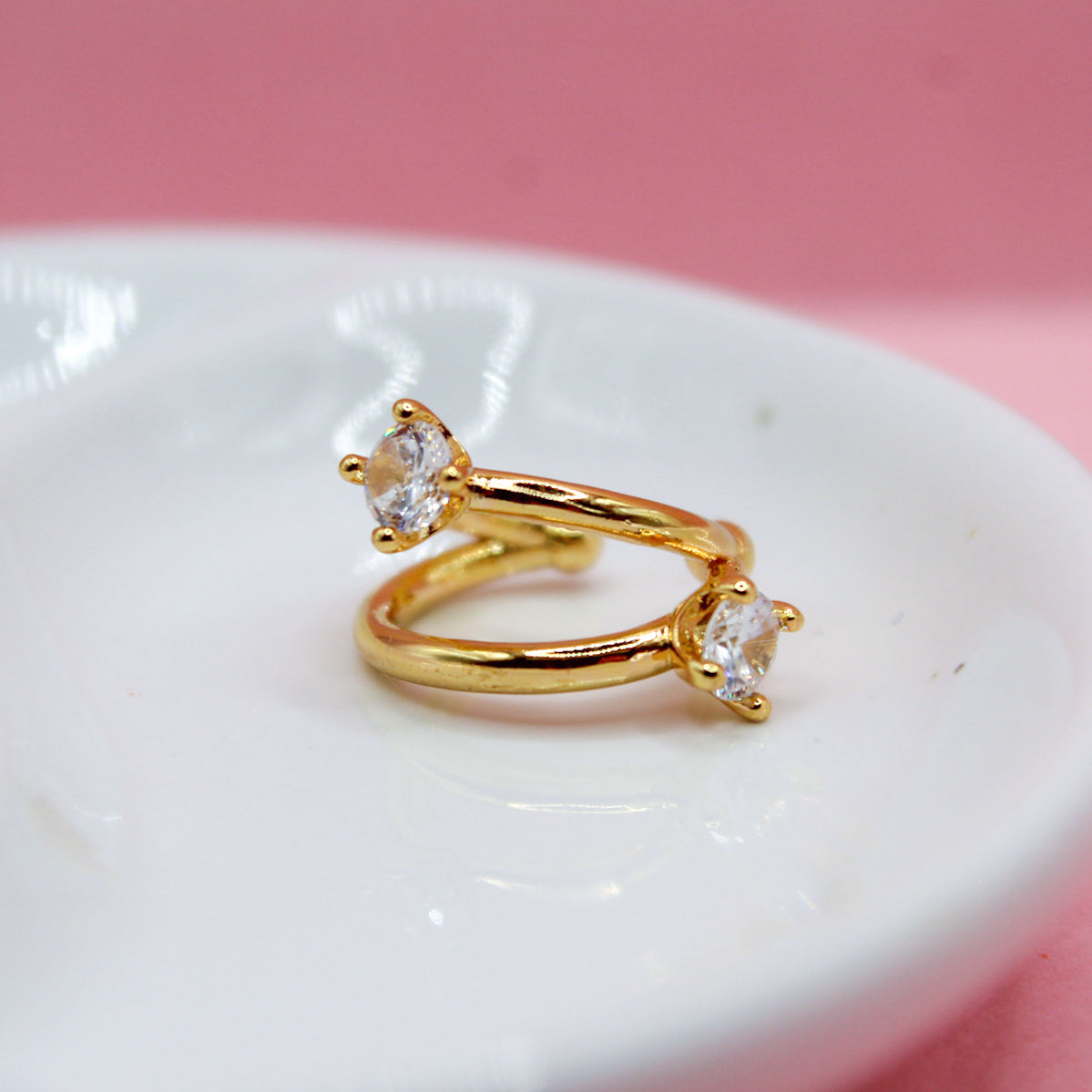 EARCUFF DOBLE ZIRCONIAS