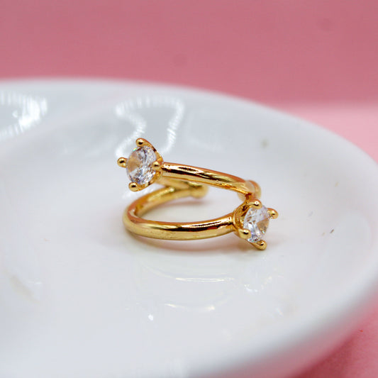 EARCUFF DOBLE ZIRCONIAS