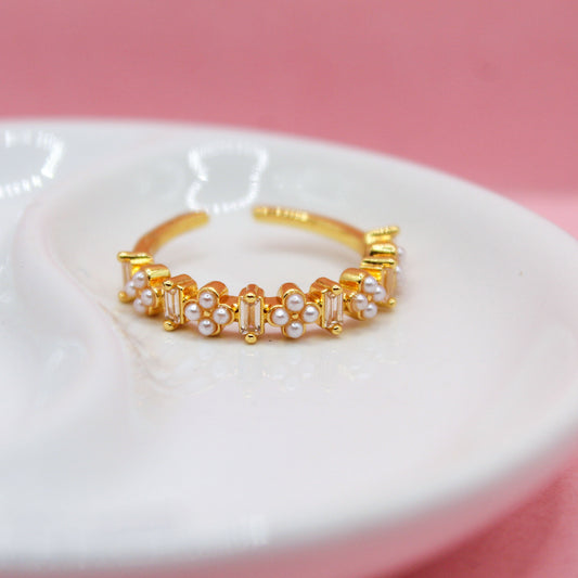 ANILLO PERLAS CON ZIRCONIAS