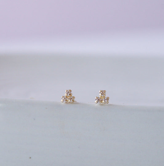 TRES ZIRCONIAS MINI 10K