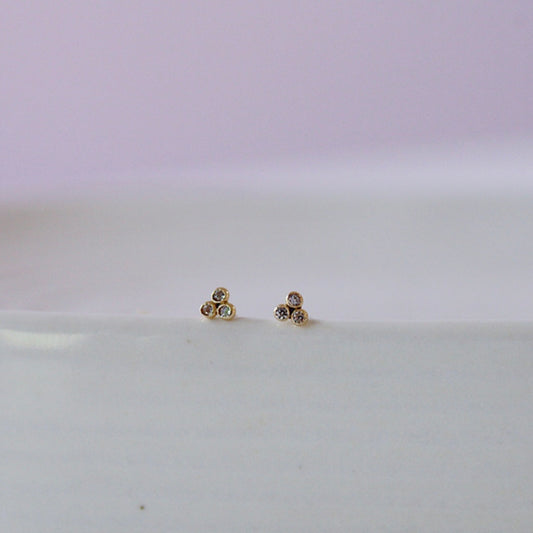 TRES ZIRCONIAS BICEL 10K