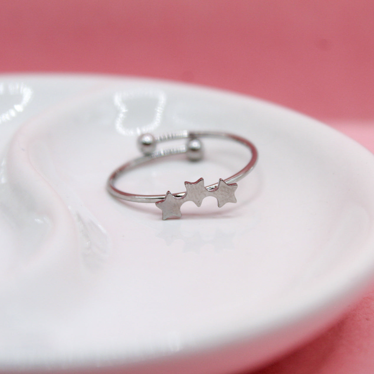 ANILLO TRES ESTRELLAS LISAS