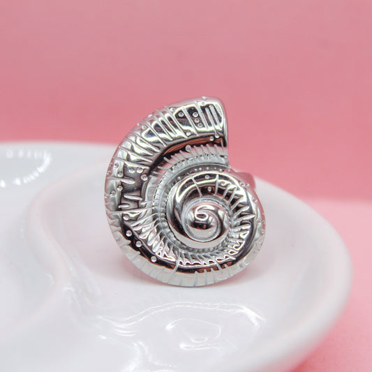 ANILLO PLATEADO CARACOL