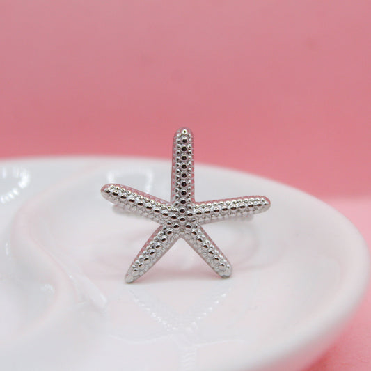 ANILLO PLATEADO ESTRELLA DE MAR