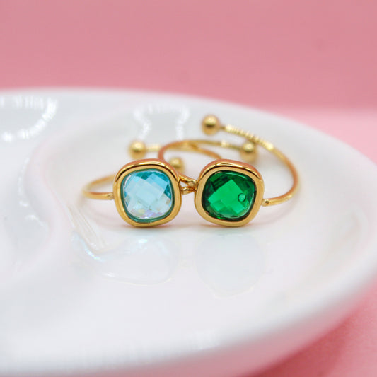 ANILLO ZIRCONIAS CUADRADAS