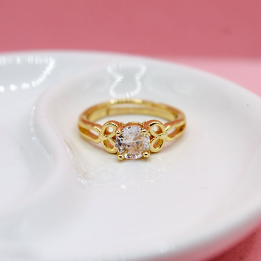 ANILLO ZIRCONIA REDONDA BANDA MOÑO