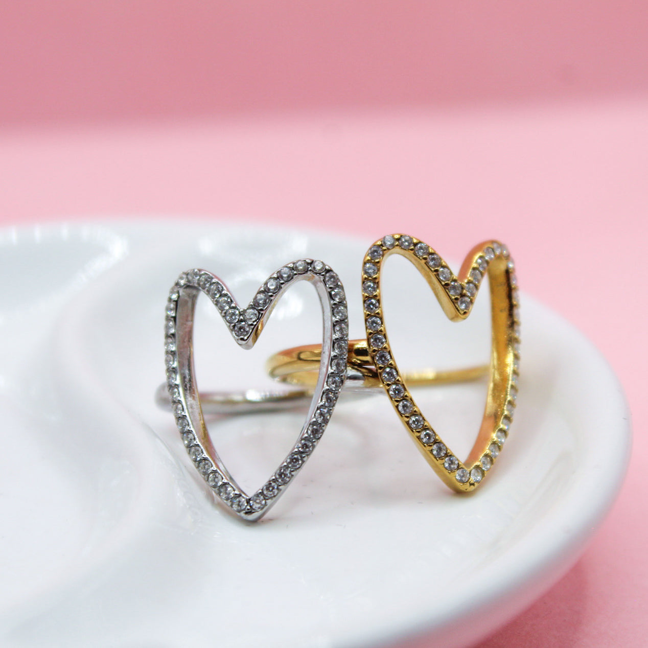 ANILLO CORAZON SILUETA ZIRCONIA