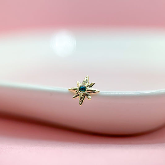 ESTRELLA ZIRCONIA AQUA 10K