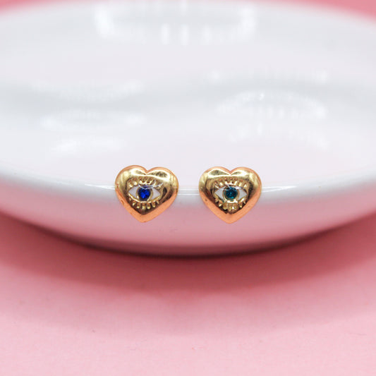 CORAZON BOTON CON OJO TURCO 10K