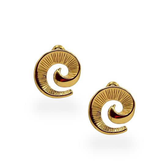 ARETES DE ESPIRAL DORADOS