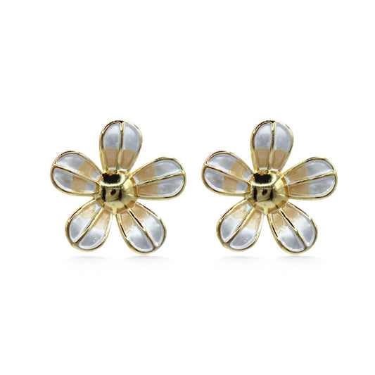 ARETES FLOR BLANCA