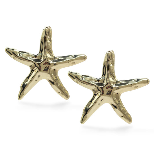 ARETES ESTRELLA DE MAR CON TEXTURA