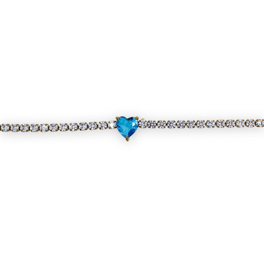 PULSERA ZIRCONIAS CORAZÓN