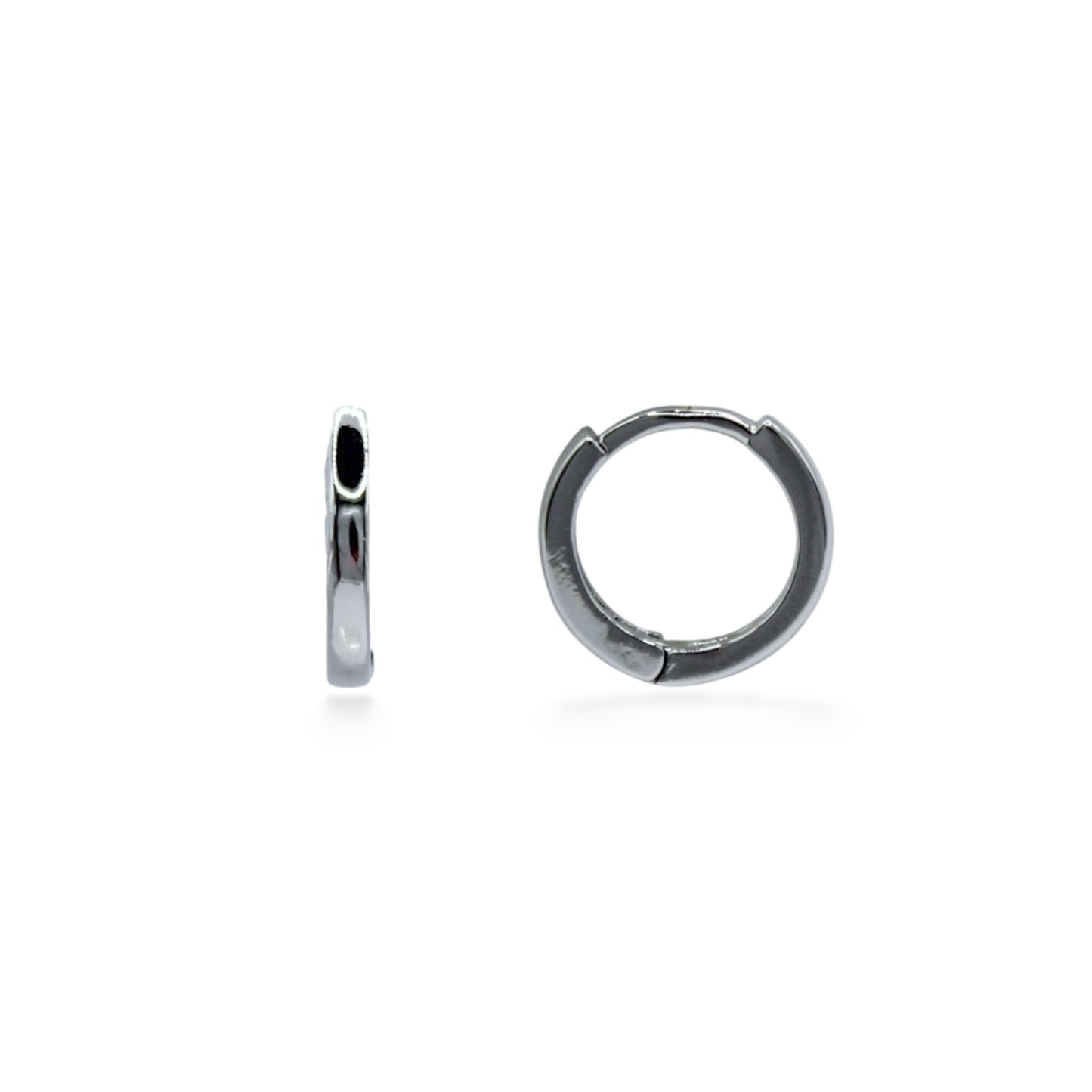 ARRACADAS PLATEADAS LISAS BORDE CUADRADO