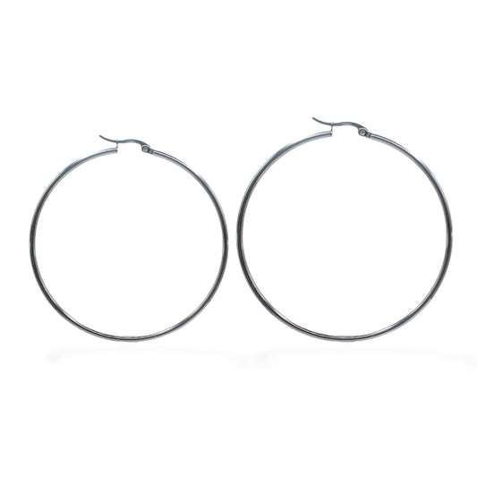 MAXI ARRACADAS PLATEADAS DELGADAS