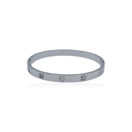 BRAZALETE CARTXER PLATEADO CON ZIRCONIAS