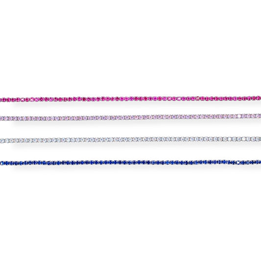 PULSERA ZIRCONIAS PLATA ITALIANA .925