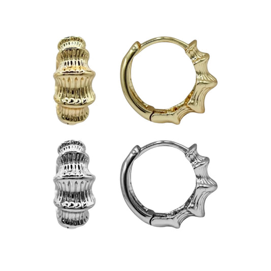 ARRACADAS TEXTURA TIPO CONCHA