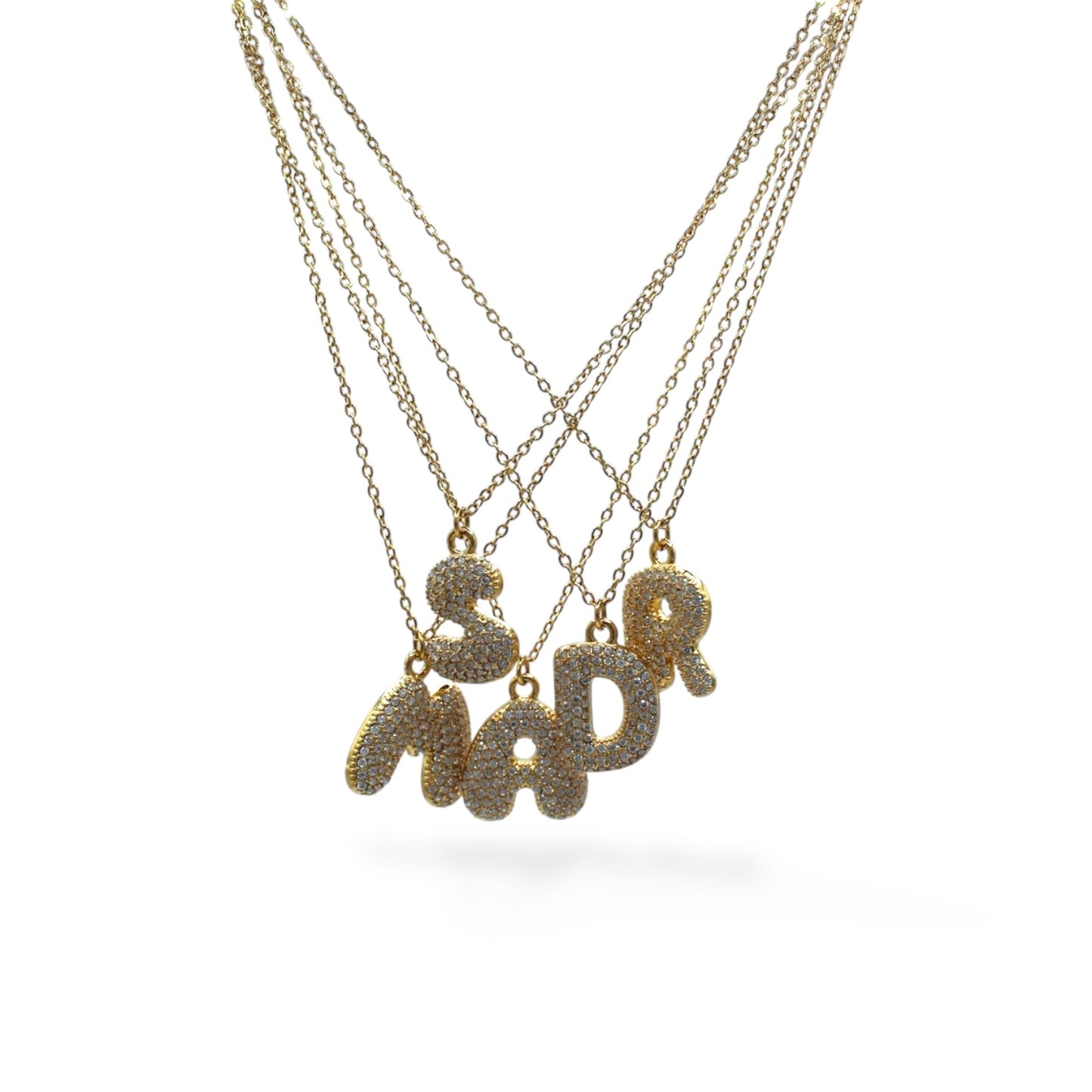 COLLAR INICIAL CHUNKY ZIRCONIAS