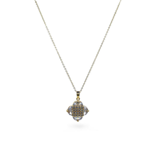 COLLAR TRÉBOL ZIRCONIAS
