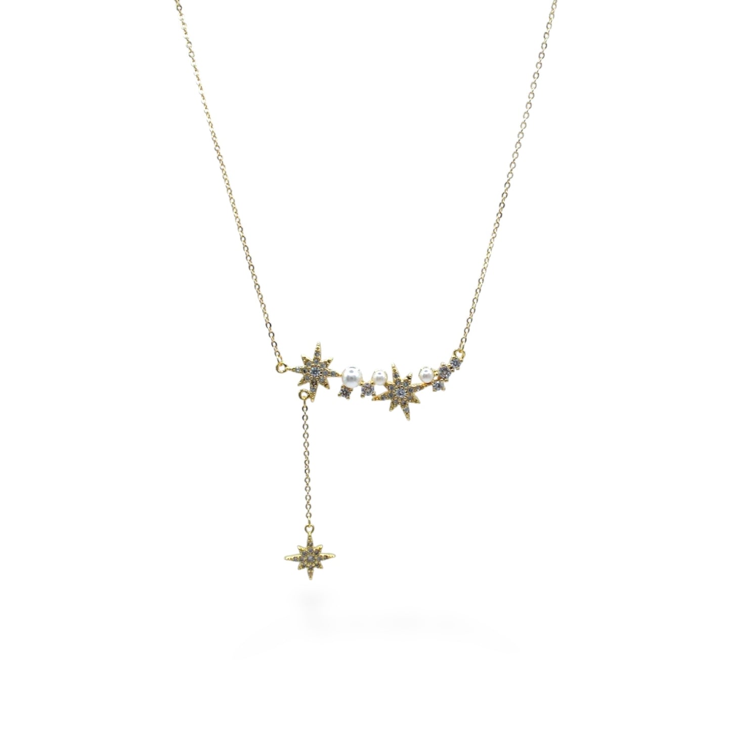 COLLAR DESTELLOS ZIRCONIAS CON DESTELLO COLGANTE