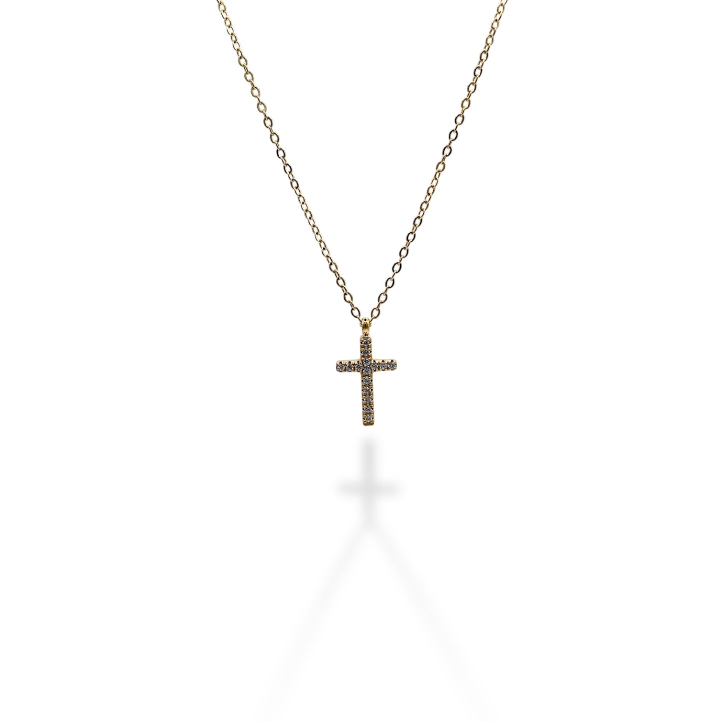 COLLAR CRUZ ZIRCONIAS CHICA