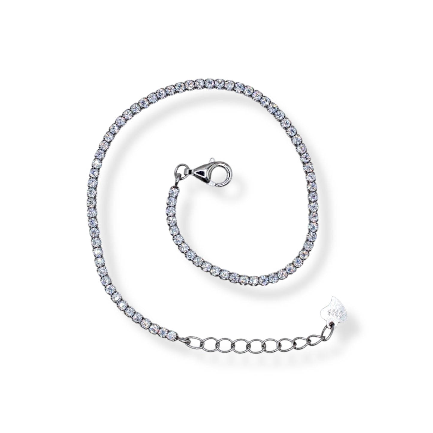 PULSERA ZIRCONIAS PLATA ITALIANA .925