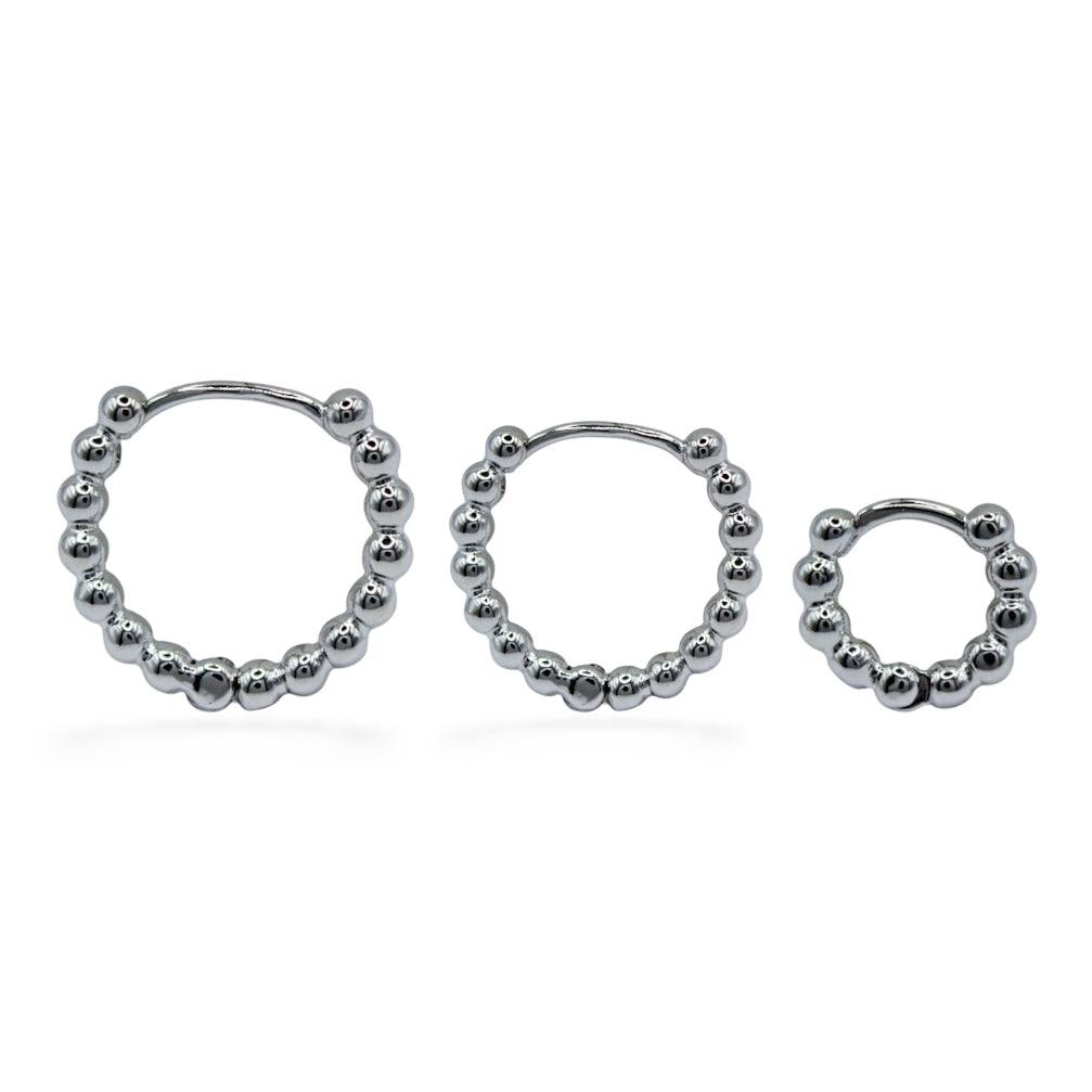 ARRACADAS PLATEADAS BOLITAS LISAS