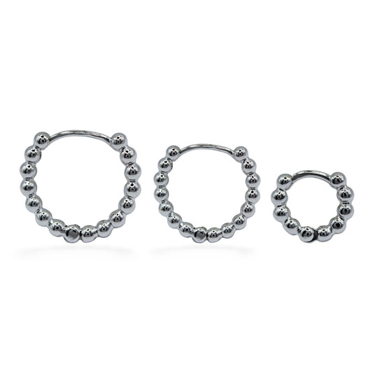 ARRACADAS PLATEADAS BOLITAS LISAS