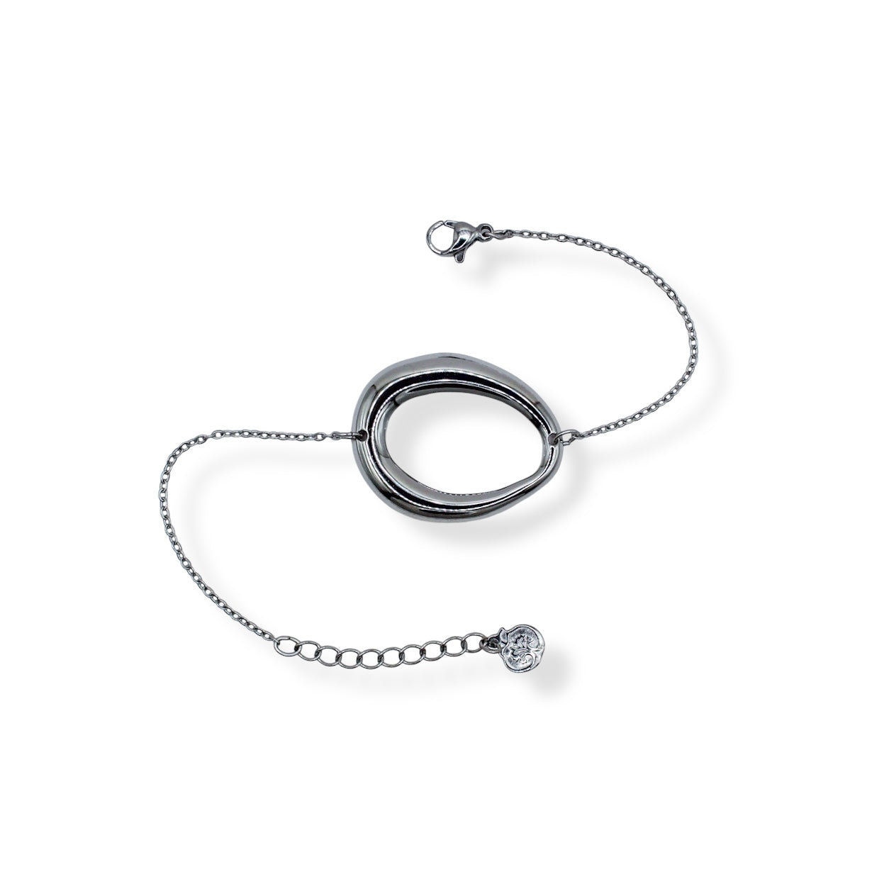 PULSERA DIJE SILUETA OVALADA LISA