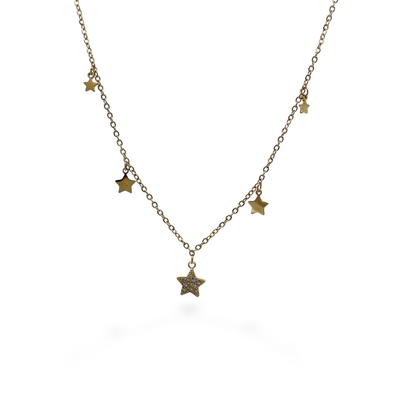 COLLAR ESTRELLAS CON ZIRCONIAS