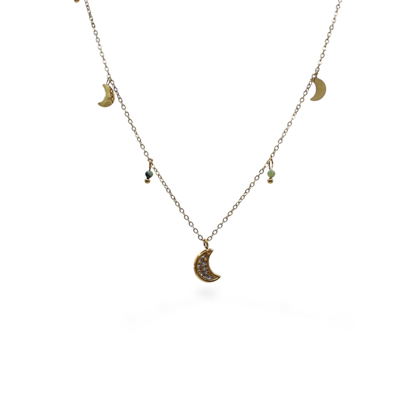 COLLAR DIJES LUNA CON ZIRCONIAS