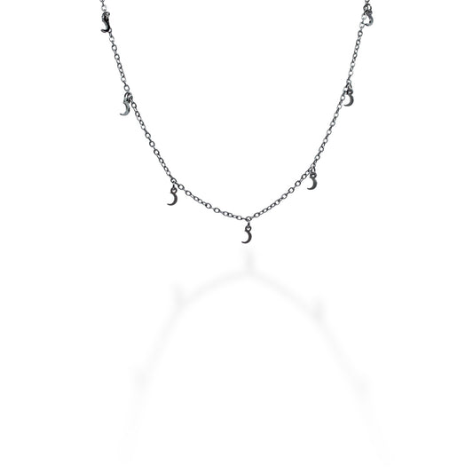 COLLAR PLATEADO LUNAS MINI