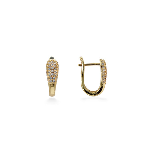 ARRACADAS TIPO U CON ZIRCONIAS