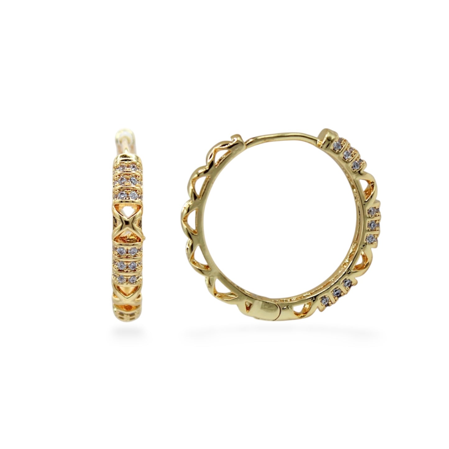 ARRACADAS X LISAS CON ZIRCONIAS