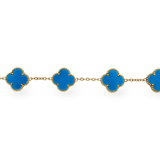 PULSERA TRÉBOL AZUL